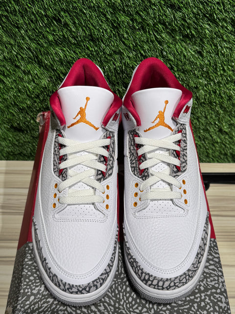 Jordan 3 Retro Cardinal Red Sz 10