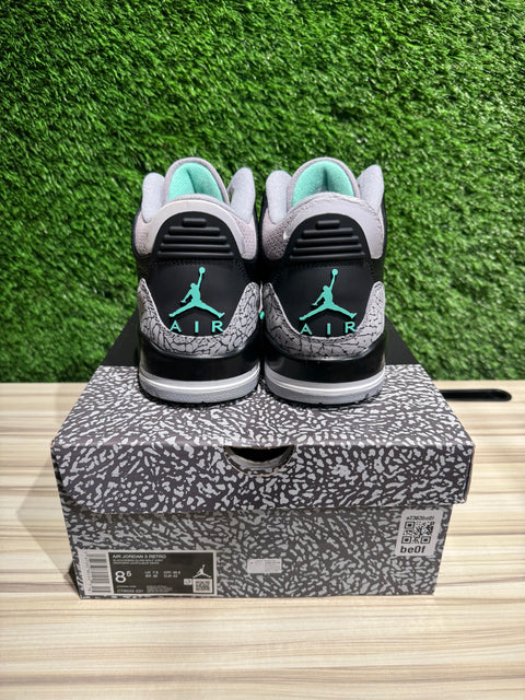 Jordan 3 Retro Green Glow Sz 8.5M