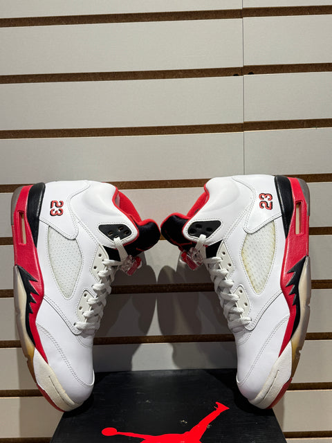Jordan 5 Retro Fire Red Black Tongue (2013) Sz 9.5