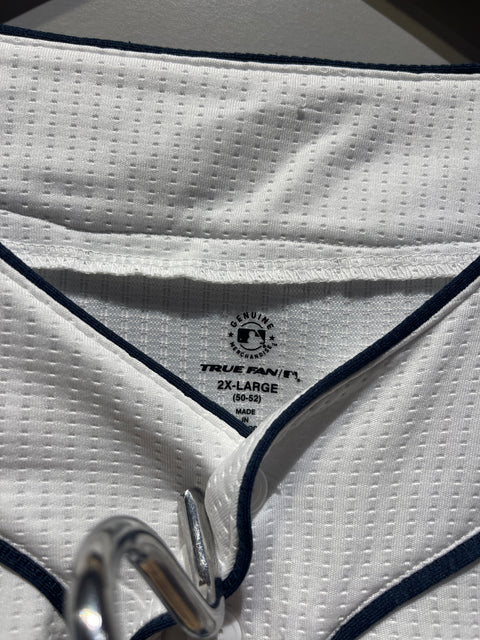 Seattle Mariners White TRUE FAN SERIES Button Up Jersey Sz XXL