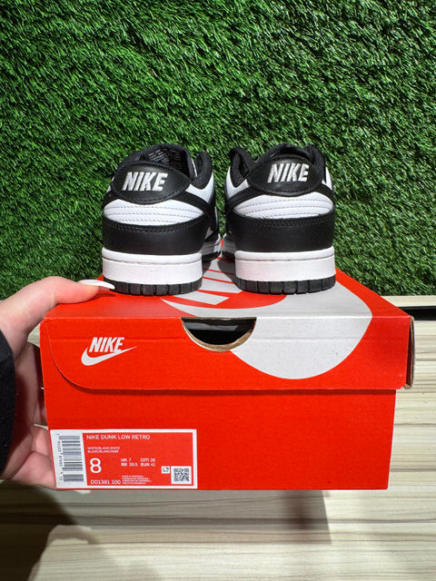 Nike Dunk Low Retro White Black Panda Sz 8