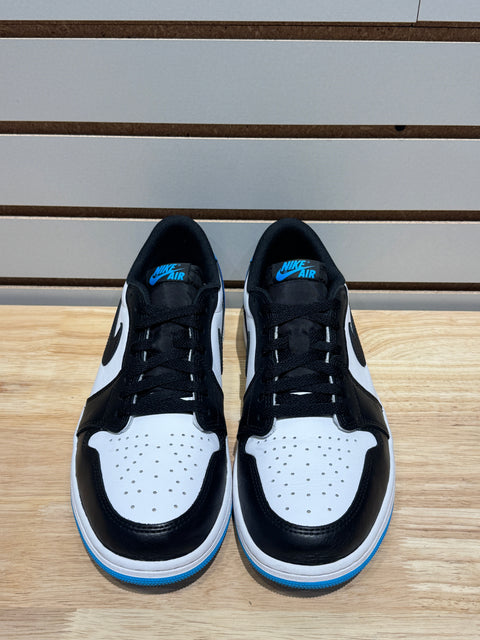 Jordan 1 Retro Low OG Black Dark Powder Blue Sz 11.5
