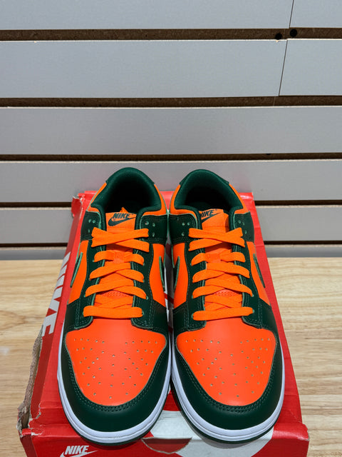 Nike Dunk Low Retro Miami Hurricanes Sz 9.5