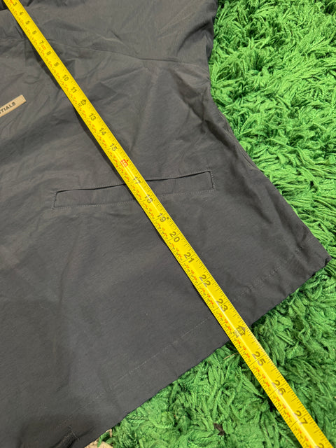 Essentials Navy Pull Over Half Zip Windbreaker Jacket Sz S