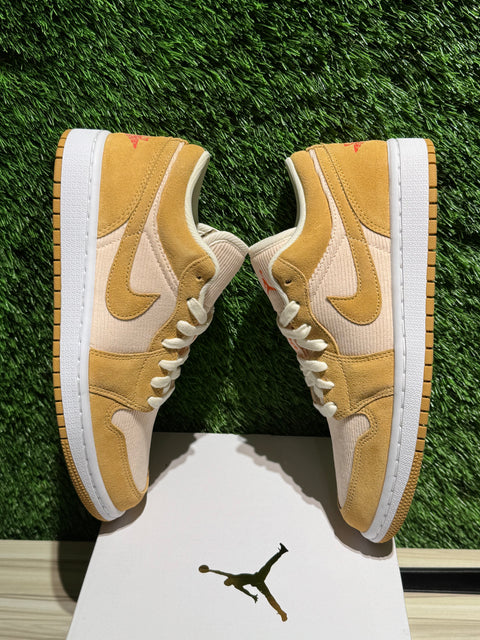 Jordan 1 Low SE Twine Orange Quartz Corduroy (Women's) Sz 9W/7.5M