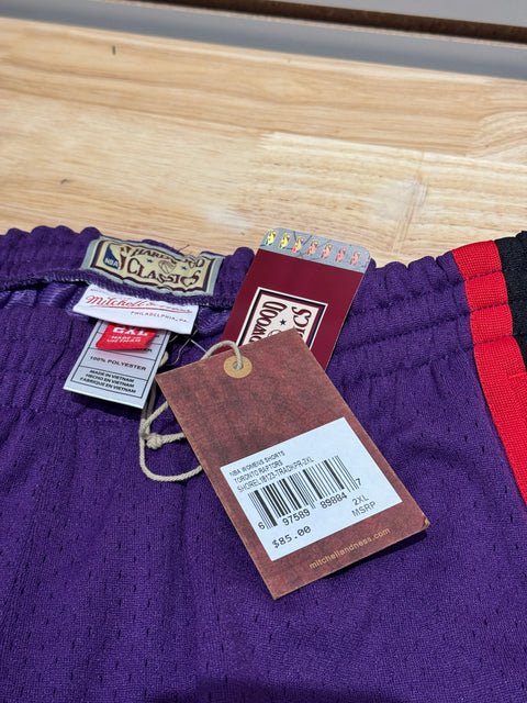 Women's Toronto Raptors Mitchell & Ness Purple Jump Shot Shorts Sz XXL