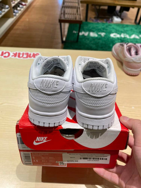 Nike Dunk Low Triple White (2021) (Women's) Sz 3.5Y/5W