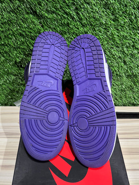 Jordan 1 Retro High Court Purple White (GS) Sz 6Y