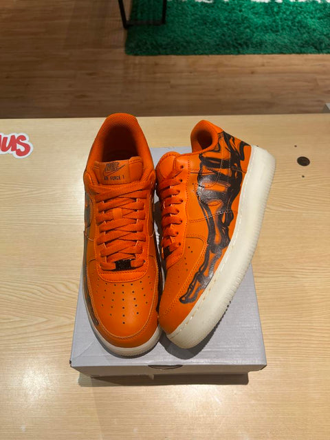 Nike Air Force 1 Low Orange Skeleton Halloween (2020) Sz 10