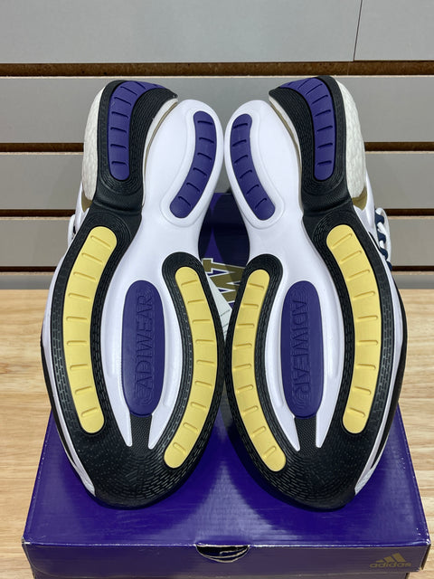 adidas Washington Alphaboost V1 Cloud White Team College Purple Core Black Sz 11