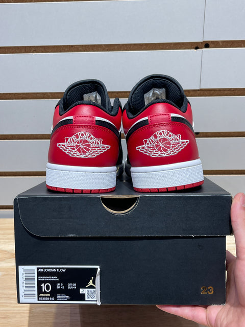 Jordan 1 Low Bred Toe Sz 10