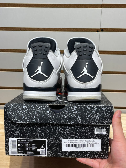 Jordan 4 Retro Military Black Sz 8.5M