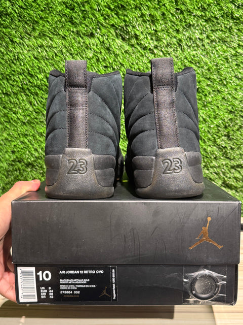 Jordan 12 Retro OVO Black Sz 10M