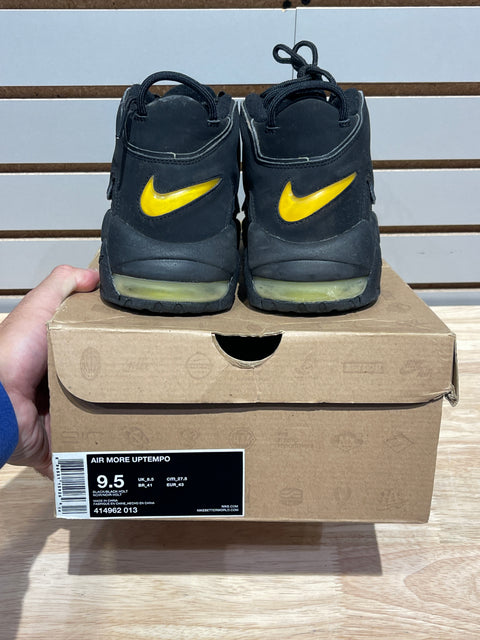 Nike Air More Uptempo Black Volt Sz 9.5