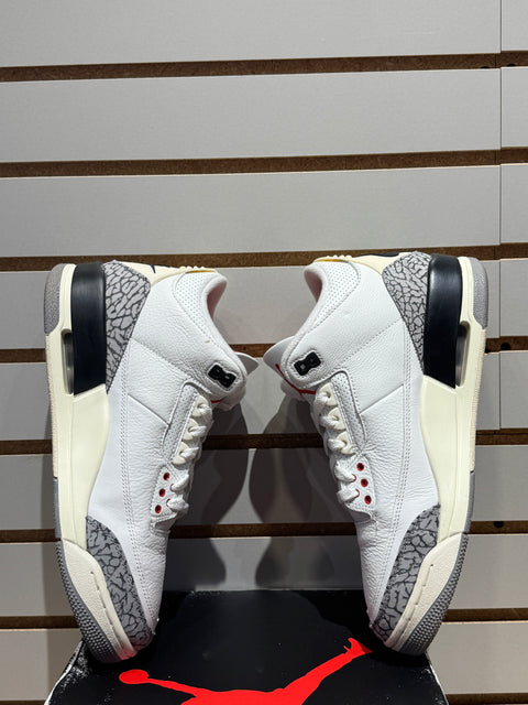Jordan 3 Retro White Cement Reimagined Sz 9