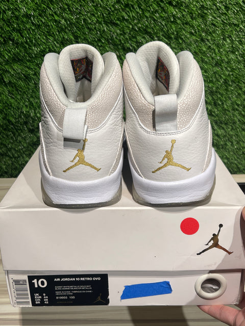 Jordan 10 Retro Drake OVO White Sz 10M