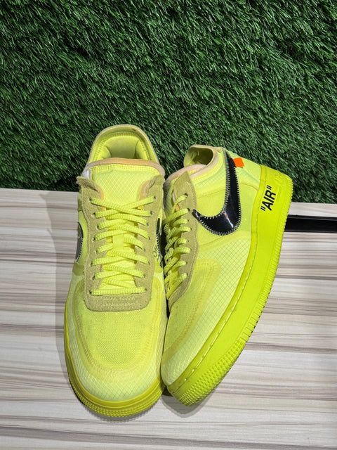 Nike Air Force 1 Low Off-White Volt Sz 9.5M