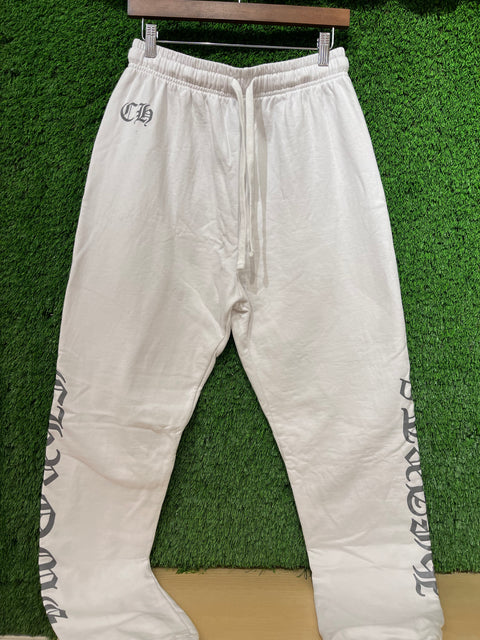 Chrome Hearts Metallic White Sweatpants Sz M