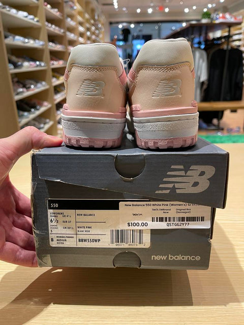 New Balance 550 White Pink (Women's) Sz 5Y/6.5W