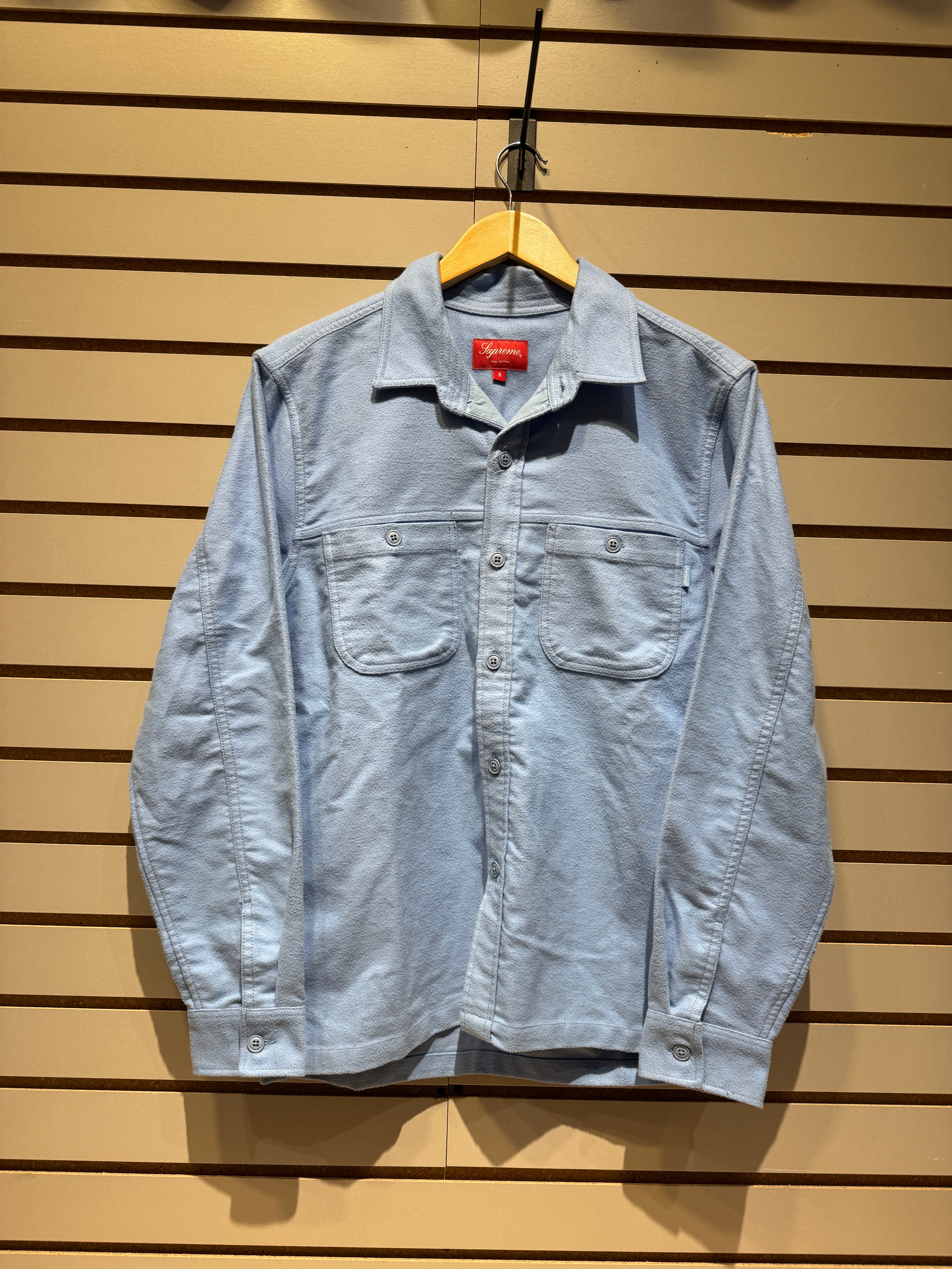 Supreme Light Blue Moleskin Field Shirt Sz S – Sneak City