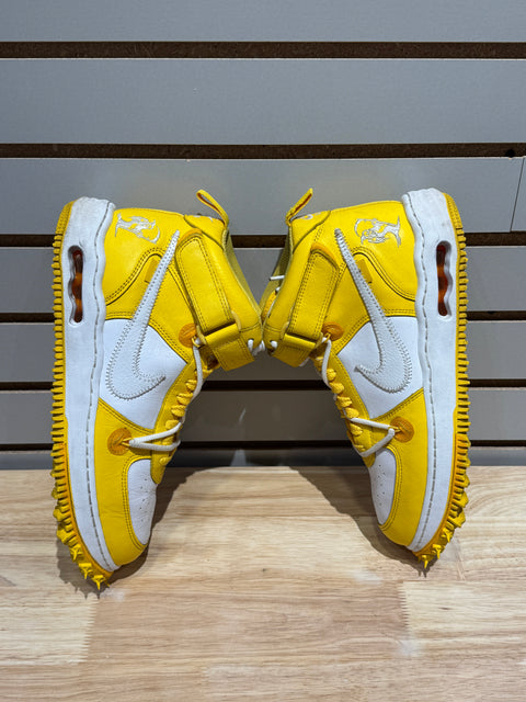 Nike Air Force 1 Mid SP Off-White Varsity Maize Sz 10.5