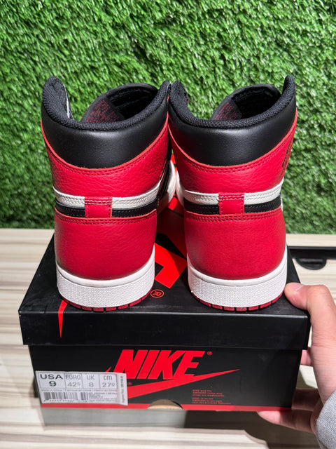 Jordan 1 Retro High Bred Toe Sz 9M