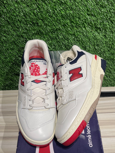 New Balance 550 Aime Leon Dore White Navy Red Sz 10