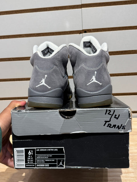 Jordan 5 Retro Wolf Grey (2011) (GS) Sz 6.5Y