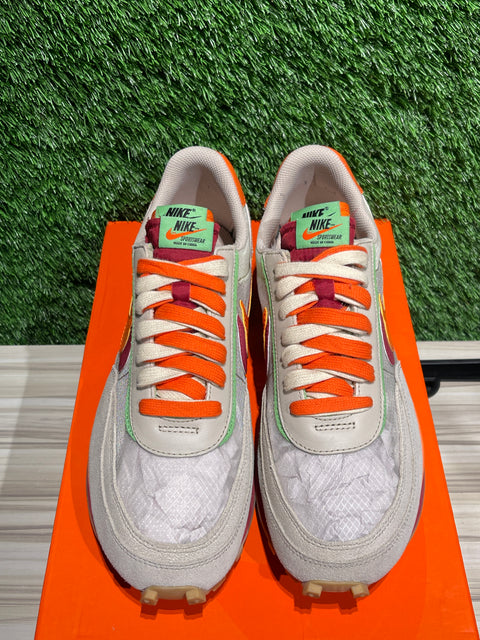 Nike LD Waffle sacai CLOT Kiss of Death Net Orange Blaze Sz 10.5