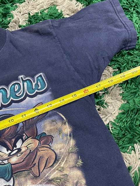 1997 Vintage Kids Mariners Looney Tunes Tasmanian Devil Pitching Shirt