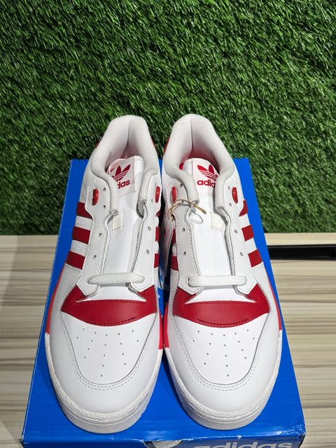 adidas Rivalry Low Cloud White Active Maroon Sz 10