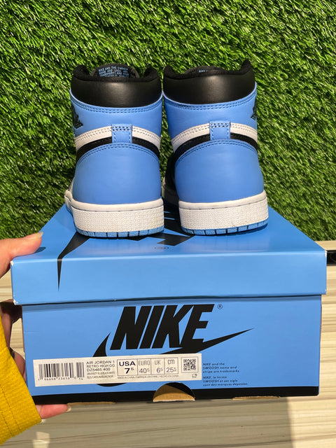 Jordan 1 Retro High OG UNC Toe Sz 7.5