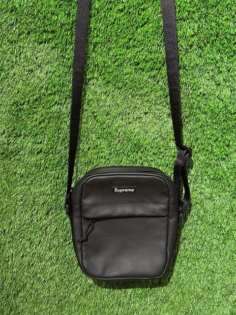 Supreme Leather Shoulder Bag Black