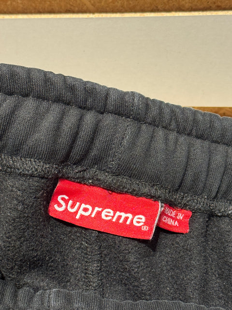 Supreme Satin Applique Sweatpant FW24 Black Sz L