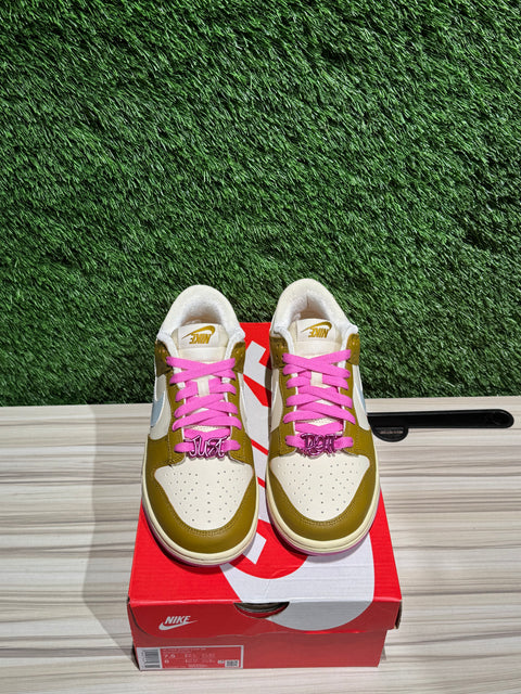 Nike Dunk Low SE Just Do it Bronzine Pink (Women's) Sz 6M