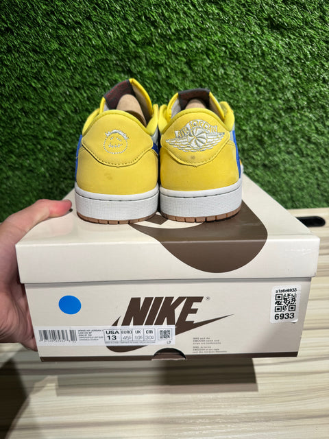 Jordan 1 Retro Low OG SP Travis Scott Canary (Women's) Sz 11.5