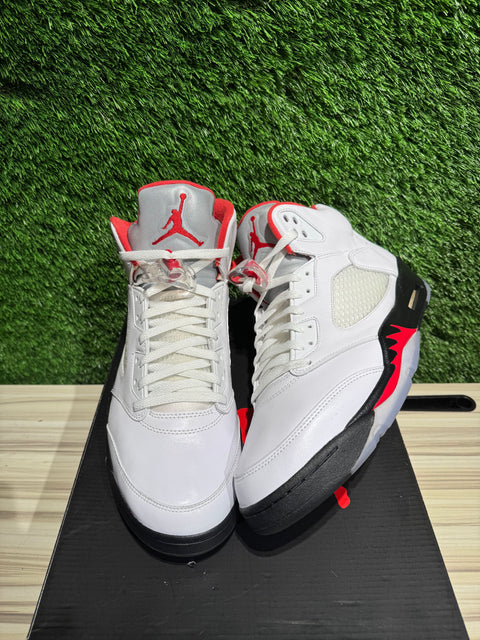 Jordan 5 Retro Fire Red Silver Tongue (2020) Sz 13