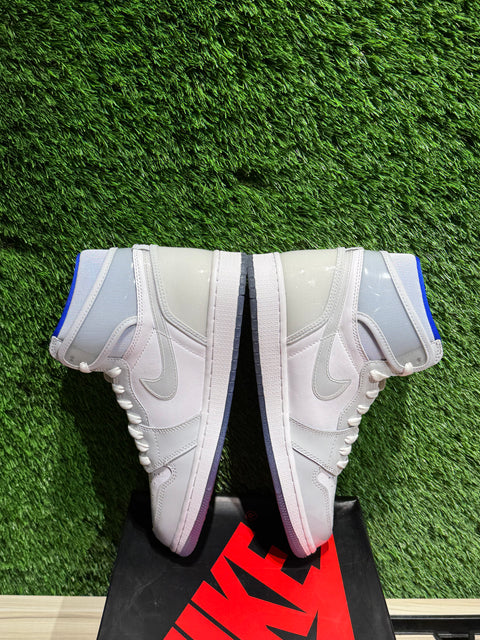 Jordan 1 Retro High Zoom White Racer Blue Sz 9.5