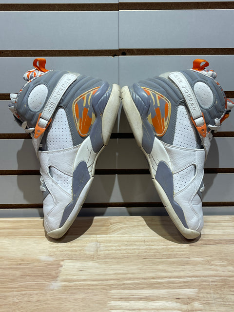 2007 Jordan 8 Retro Orange White Sz 10