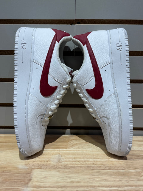 Nike Air Force 1 Low White Team Red Sz 12