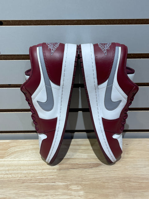 Jordan 1 Low White Bordeaux Sz 10.5
