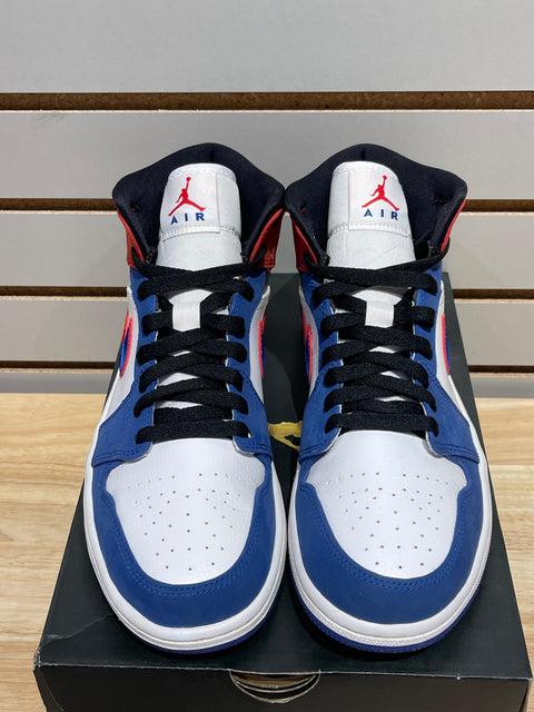 Jordan 1 Mid Multi-Color Swoosh Sz 9M