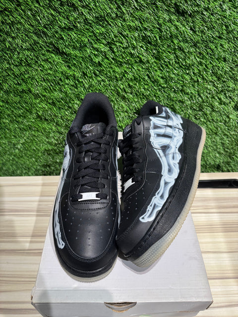 Nike Air Force 1 Low Black Skeleton Halloween (2019) Sz 10M