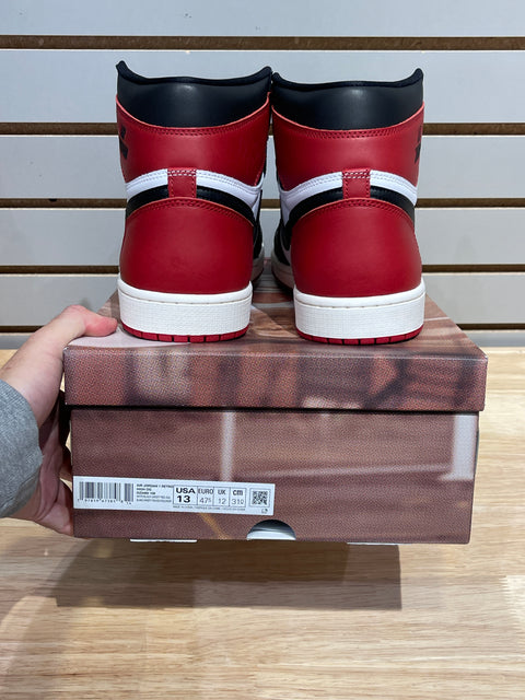 Jordan 1 Retro High OG Black Toe Reimagined Sz 13
