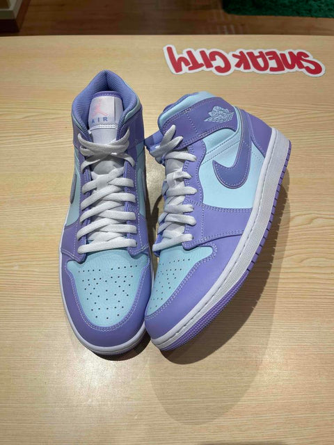 Jordan 1 Mid Purple Aqua Sz 11.5