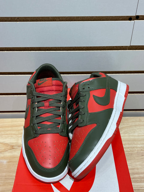 Nike Dunk Low Mystic Red Cargo Khaki Sz 9.5