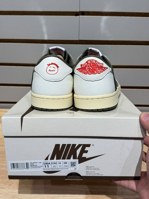 Jordan 1 Retro Low OG SP Travis Scott Medium Olive Sz 11