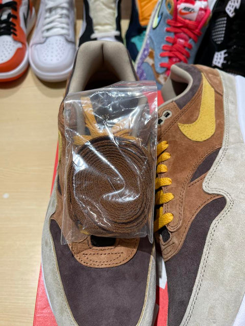 Nike Air Max 1 PRM Duck Pecan Yellow Ochre Sz 10.5