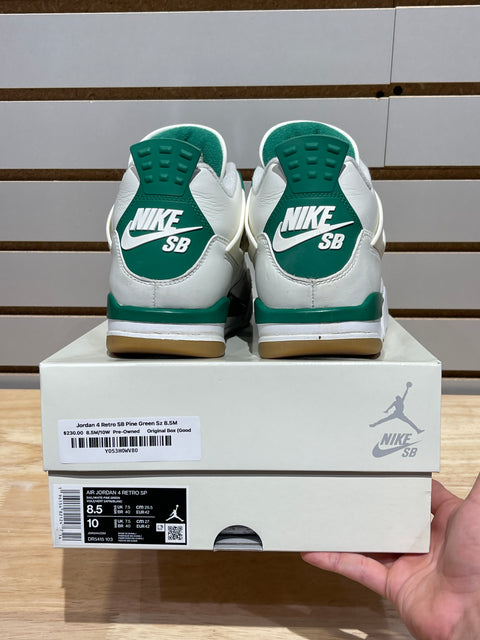 Jordan 4 Retro SB Pine Green Sz 8.5M