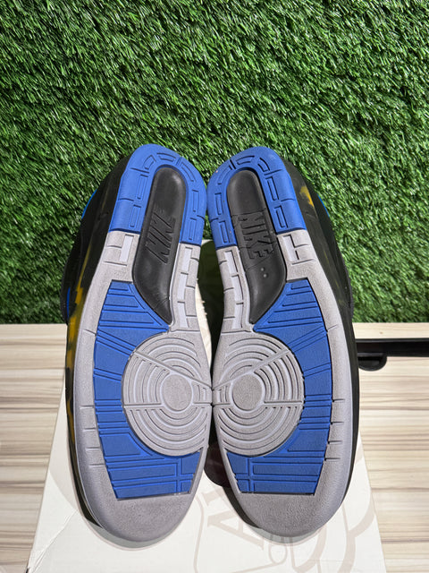 Jordan 2 Retro Low SP Off-White Black Blue Sz 10